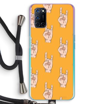 Rock: Oppo A52 Transparant Hoesje met koord