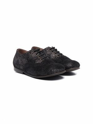 Pèpè ballerines lacées à détails pailletés - Noir