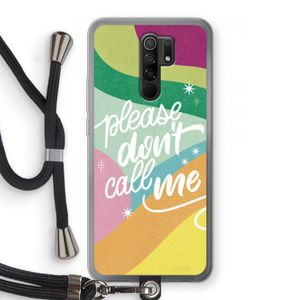Don't call: Xiaomi Redmi 9 Transparant Hoesje met koord