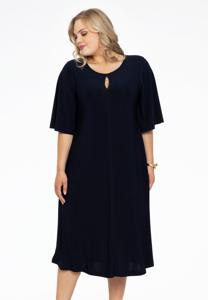 Yoek Jurk A-lijn cirkelmouw | Blauw | Maat 38/40