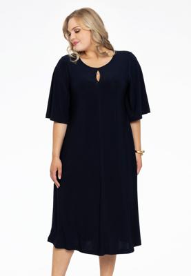 Yoek Jurk A-lijn cirkelmouw | Blauw | Maat 38/40