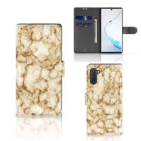 Samsung Galaxy Note 10 | Bookcase | Marmer Goud