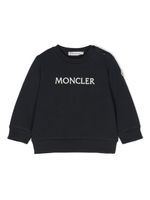 Moncler Enfant sweat à logo brodé - Bleu