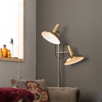 Dutchbone Vloerlamp Karish 2-lamps, 160cm - Goud - thumbnail