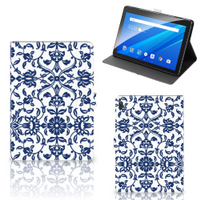 Lenovo Tab E10 Tablet Cover Flower Blue - thumbnail