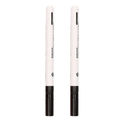 Rayher Textielstift - zwart - fijne punt - 2x stuks - textiel kleding stiften