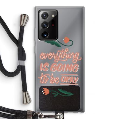 Optimistic flower girl: Samsung Galaxy Note 20 Ultra / Note 20 Ultra 5G Transparant Hoesje met koord