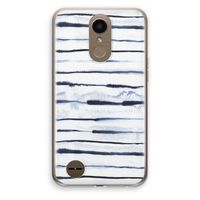 Ink Stripes: LG K10 (2017) Transparant Hoesje