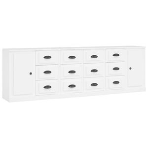 The Living Store Dressoir - Classic s - Meubel - 70 x 35.5 x 67.5 cm - Wit