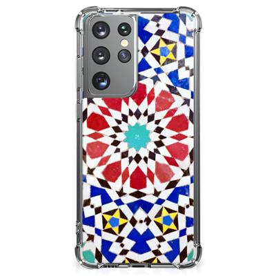 Samsung Galaxy S21 Ultra Anti-Shock Hoesje Mozaïek Samsung Galaxy S21 Ultra Anti-Shock Hoesje Mozaïek