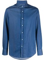 Brunello Cucinelli chemise en jean à manches longues - Bleu