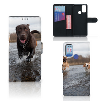 Alcatel 1S (2021) Telefoonhoesje met Pasjes Honden Labrador