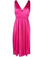 P.A.R.O.S.H. robe mi-longue à col v - Rose