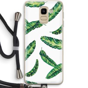 Lange bladeren: Samsung Galaxy J6 (2018) Transparant Hoesje met koord