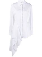 Alexander McQueen chemise asymétrique à manches longues - Blanc