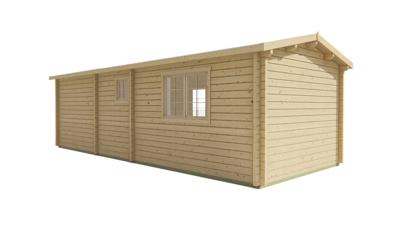 Blokhut - Tuinhuis Ava | 70 mm | vuren grijs geïmpregneerd