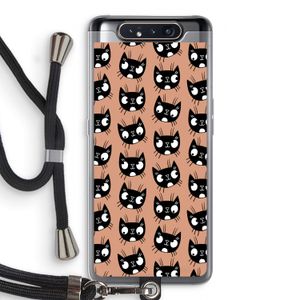 Kat: Samsung Galaxy A80 Transparant Hoesje met koord