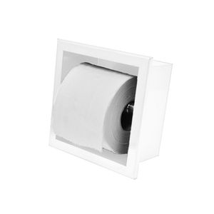 Inbouw Toiletrolhouder BWS RVS Mat Wit