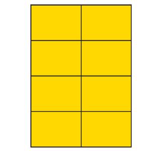 Gele A4 etiketten 105 x 74 mm 100 vel Sorex