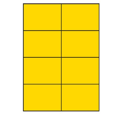 Gele A4 etiketten 105 x 74 mm 100 vel Sorex