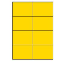 Gele A4 etiketten 105 x 74 mm 100 vel Sorex