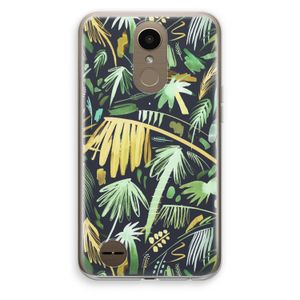 Tropical Palms Dark: LG K10 (2017) Transparant Hoesje