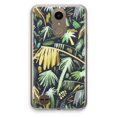 Tropical Palms Dark: LG K10 (2017) Transparant Hoesje