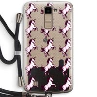 Musketon Unicorn: LG K10 (2016) Transparant Hoesje met koord
