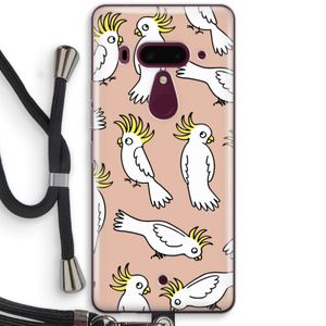Papegaai: HTC U12+ Transparant Hoesje met koord