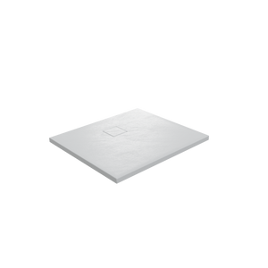 Linie Rumba douchebak 90 x 90 cm acryl mat wit leisteenstructuur