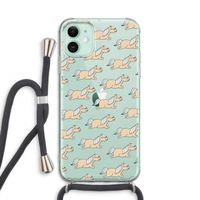 Ponys: iPhone 11 Transparant Hoesje met koord