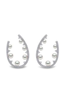 Yoko London boucles d'oreilles en or blanc 18ct à ornements - Argent