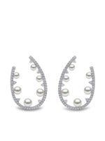 Yoko London boucles d'oreilles en or blanc 18ct à ornements - Argent