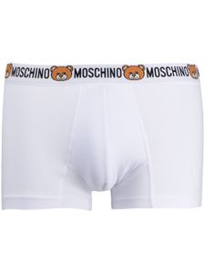 Moschino boxer à bande logo - Blanc