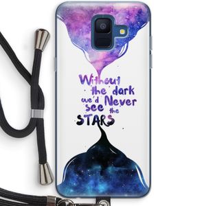 Stars quote: Samsung Galaxy A6 (2018) Transparant Hoesje met koord