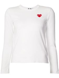 Comme Des Garçons Play t-shirt brodé - Blanc