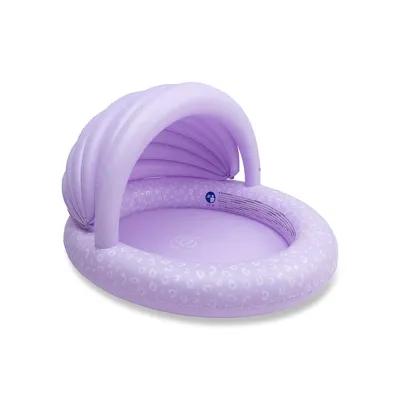 Swim Essentials Zwembad met zonnescherm Luipaard Lila 100 cm