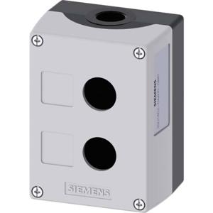 Siemens 3SU1852-0AA00-0AB1 Lege behuizing 2 inbouwplaatsen, Voor bodembevestiging (l x b x h) 118.4 x 85 x 64 mm Grijs 1 stuk(s)