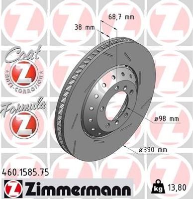 Remschijf Formula Z rechts 460158575