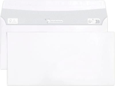 500 Witte enveloppen 110x220mm 80g zelfklevend Clairalfa