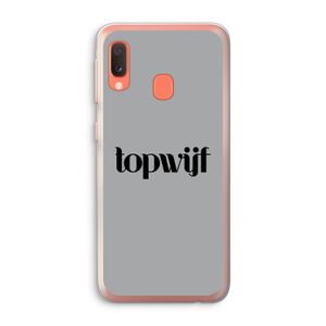 Topwijf Grijs Zwart: Samsung Galaxy A20e Transparant Hoesje