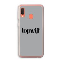 Topwijf Grijs Zwart: Samsung Galaxy A20e Transparant Hoesje