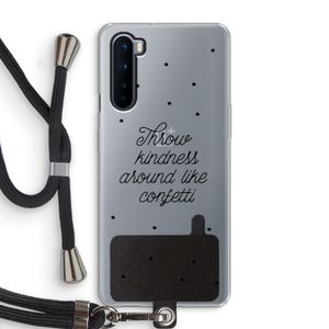 Confetti: OnePlus Nord Transparant Hoesje met koord