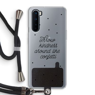 Confetti: OnePlus Nord Transparant Hoesje met koord