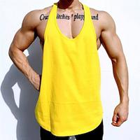 Voor heren Training tanktop Hardlooptanktop Mouwloos Ves / Mouwloos Casual Sportkleding Katoen Ademend Sneldrogend Zacht Sportschooltraining Hardlopen Wandelen Sportkleding Sportkleding Effen Zwart Lightinthebox - thumbnail