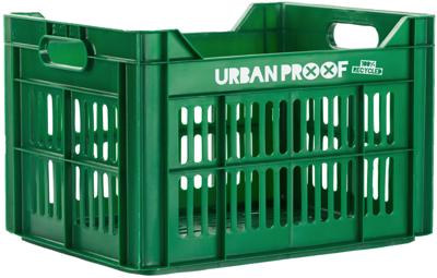 UrbanProof Fietskrat recycled 30 liter polypropyleen donkergroen