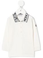 Moncler Enfant polo à patch logo - Blanc