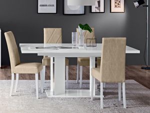 Eettafel LIZZO 180 cm hoogglans wit