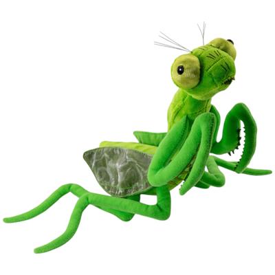 Carldick Bidsprinkhaan insecten knuffel - groen - 35 cm - pluche