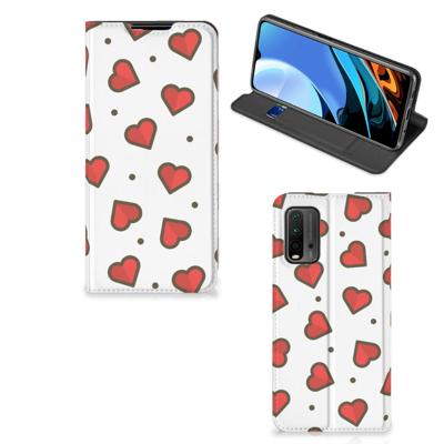Xiaomi Poco M3 | Redmi 9T | Hoesje met Magneet | Hearts